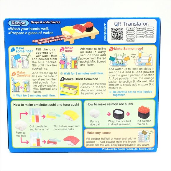 NEW LOT OF 2 KRACIE POPIN' COOKIN' TANOSHII SUSHI DIY KID'S JAPANESE CANDY KITS - Picture 4 of 7